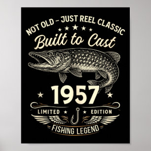Póster Regalo de pesca para hombres en su 69 cumpleaños O