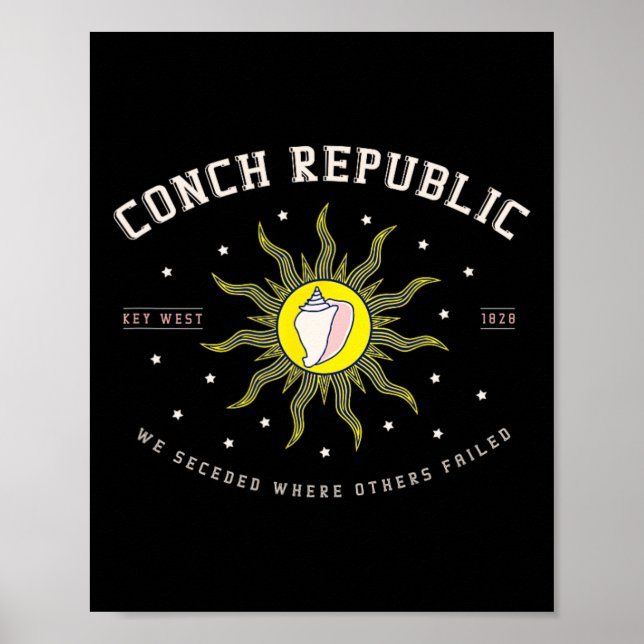 Póster Regalo de pesca Scuby República de Conch Florida K (Frente)