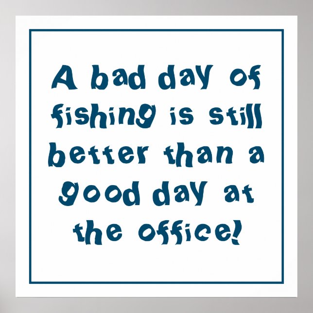 Póster Regalo de pescador con cotización de pesca (Frente)