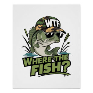 Póster Regalo De Pescador Donde El Pescado