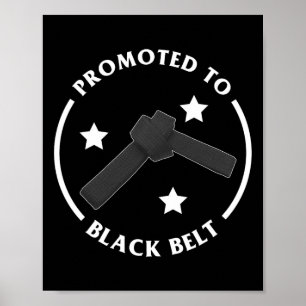 Póster Regalo de promoción a cinturón negro de karate