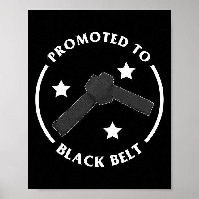 Póster Regalo de promoción a cinturón negro de karate (Frente)