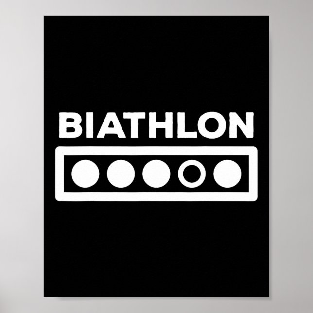 Póster Regalo de rango de tiro de biatlón - Bíath de depo (Frente)