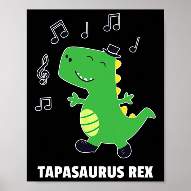 Póster Regalo de recital de baile de claqué -tapasaurus R (Frente)