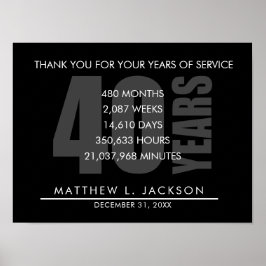 Póster Regalo de retiro o gratificación del empleado por 