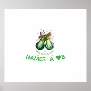 Póster Regalo de San Valentín de Cristal Personalizado