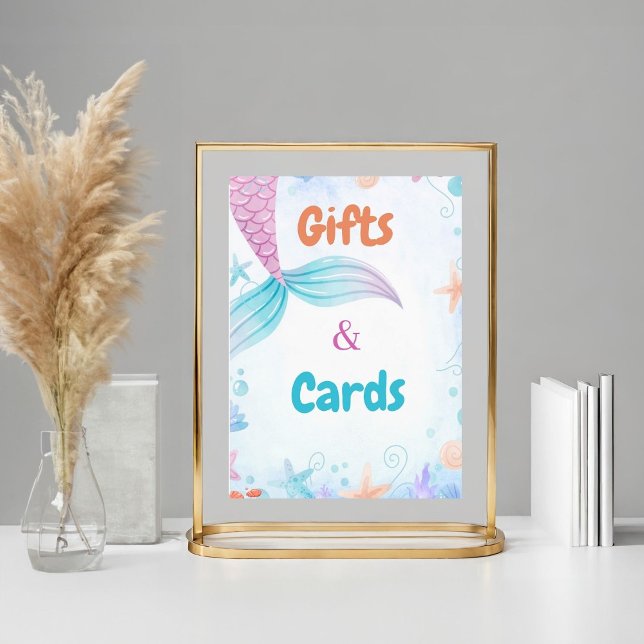 Póster Regalo de sirena y tarjeta Cumpleaños Baby Shower  (Subido por el creador)