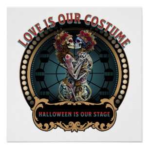 Póster Regalo de Skeleton Lovers   Halloween femenino