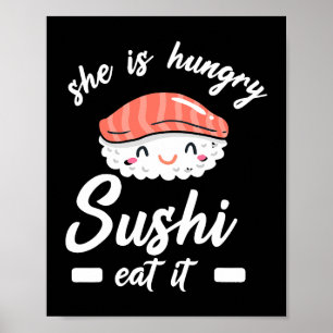 Póster Regalo de sushi para los niños de Kawaii Damas Sal