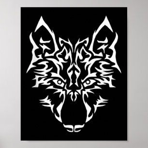 Póster Regalo de tatuaje de perro místico de Wolf I