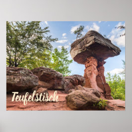 Póster regalo de Teufelstisch Hinterweidenthal Pfalz Alem