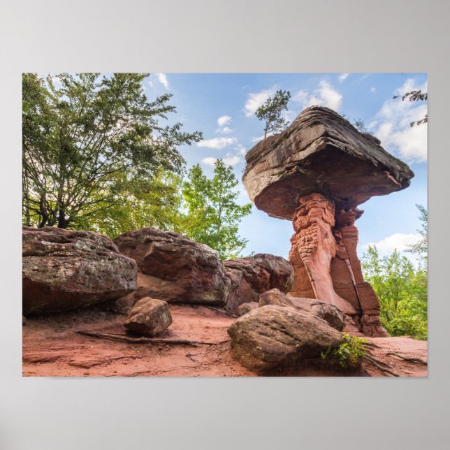 Póster regalo de Teufelstisch Hinterweidenthal Pfalz Alem (Frente)