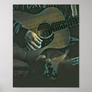 Póster regalo de un día de guitarra nacional