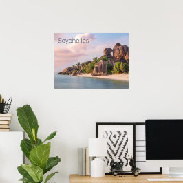 Póster Regalo de vacaciones de verano de la Digue de las 