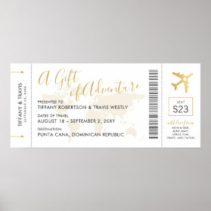 Póster Regalo de viaje de pases de embarque