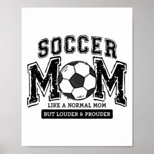 Póster Regalo de vida de mamá de fútbol vintage para homb
