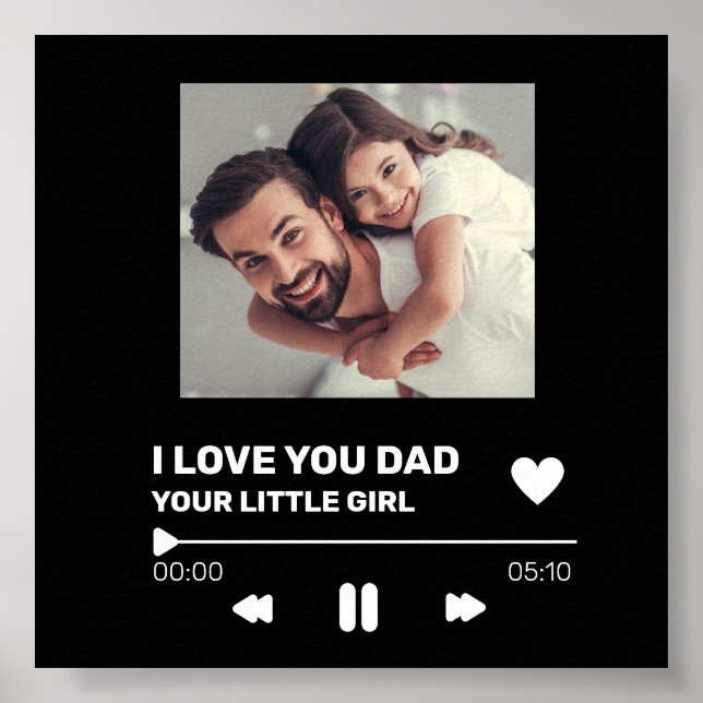 Póster Regalo de visualización de registros personalizado (Frente)