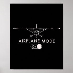 Póster Regalo de vuelo del piloto C172 Avión modo manga c