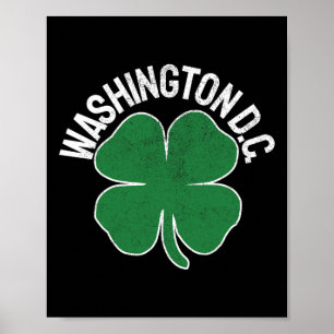 Póster Regalo de Washington D.C. Día de San Patricio Tréb