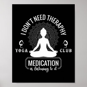 Póster Regalo de yoga para instructor de meditación Cl Cl