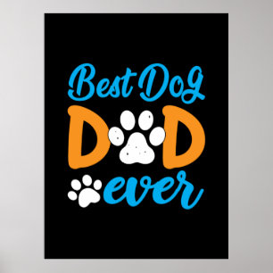 Póster Regalo del abuelo   Mejor papá de perro