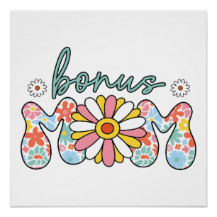 Póster Regalo del Día de la Madre   Bonus Mom