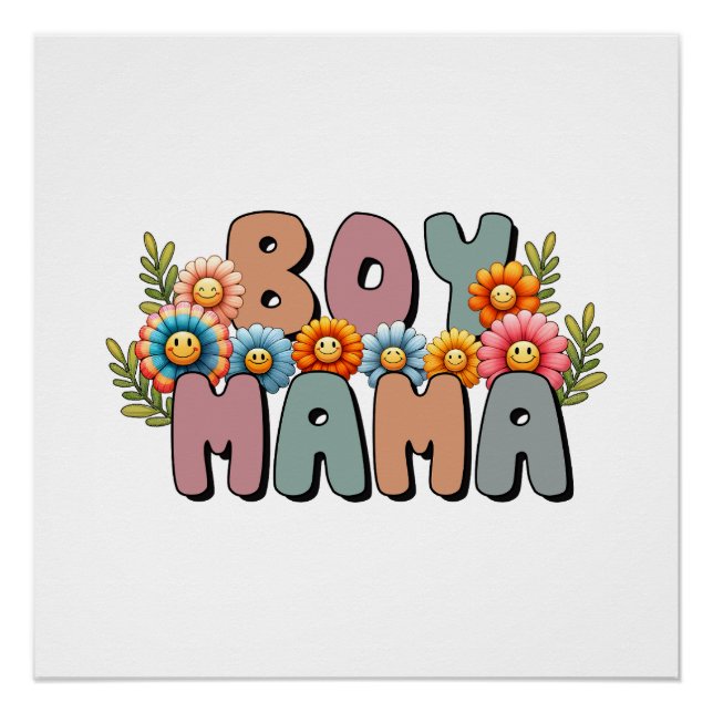 Póster Regalo del Día de la Madre | Chico (Anverso)