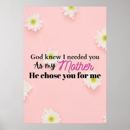 Póster Regalo del día de la madre cristiana para mamá de 