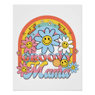 Póster Regalo del Día de la Madre   Groovy Mama