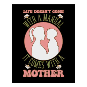 Póster Regalo del Día de la Madre La Vida Viene Con Una