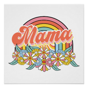 Póster Regalo del Día de la Madre Mama Floral