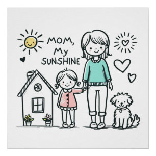Póster Regalo del Día de la Madre   Mamá Mi Sol