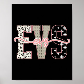 Póster Regalo del día de las enfermeras de EVS de leopard