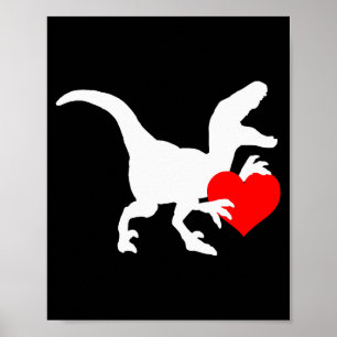 Póster Regalo del Día de San Valentín del Amor del Raptor