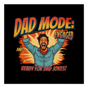 Póster Regalo del Día del Padre Modo de papá