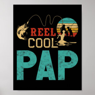 Póster Regalo del Día del Padre para pescador de papá gen