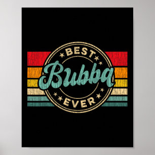 Póster Regalo del Día del Padre Retro Vintage de Bubba
