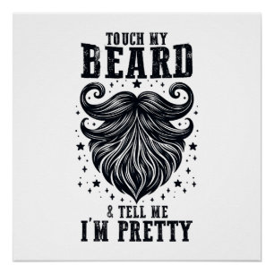 Póster Regalo del Día del Padre Toque mi barba