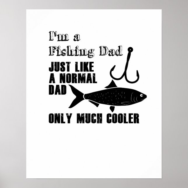 Póster Regalo del Día del Padres para el Pescador Guay Pa (Frente)