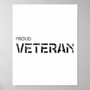 Póster Regalo del Ejército Militar de Guerra de Veteranos