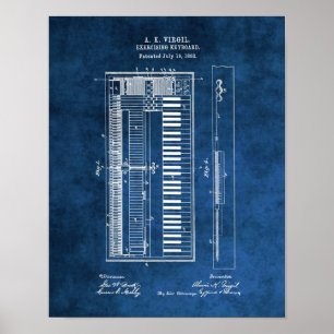 Póster Regalo del estudiante del piano del modelo #6 del