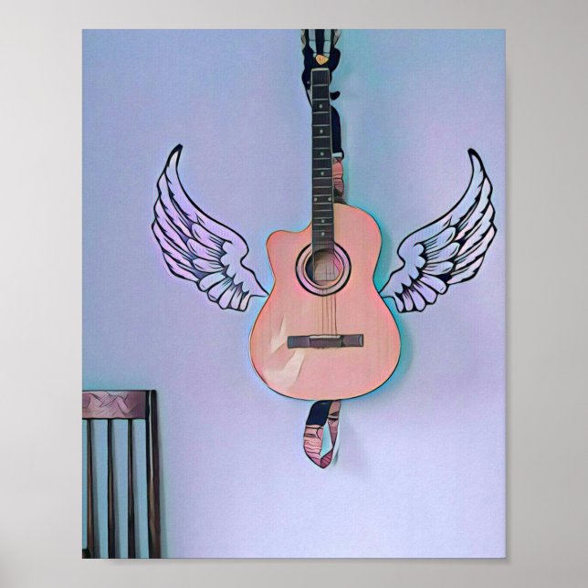 Póster Regalo del guitarrista de Bass (Frente)