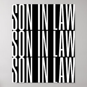 Póster Regalo del hijo en el derecho Fondo negro Diseño d