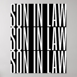 Póster Regalo del hijo en el derecho Fondo negro Diseño d