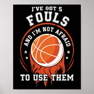 Póster Regalo del jugador de baloncesto divertido - aros