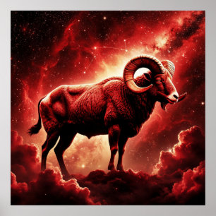 Póster Regalo del Zodíaco de Aries para el audaz signo de
