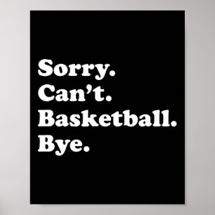 Póster Regalo divertido de baloncesto para hombres mujere