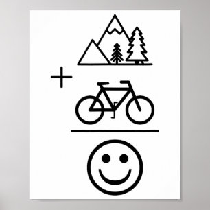 Póster Regalo divertido de bicicleta de montaña para cicl
