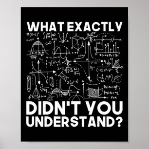Póster Regalo divertido de ciencia para físico, matemátic