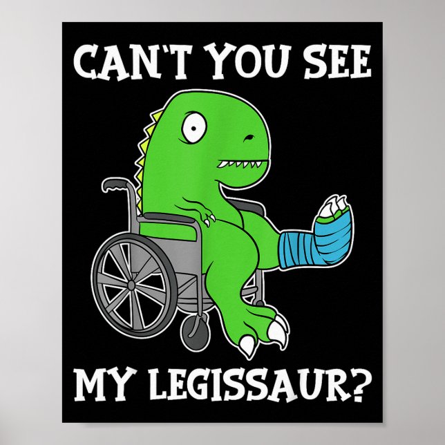 Póster Regalo divertido de dinosaurio para recuperarse de (Frente)